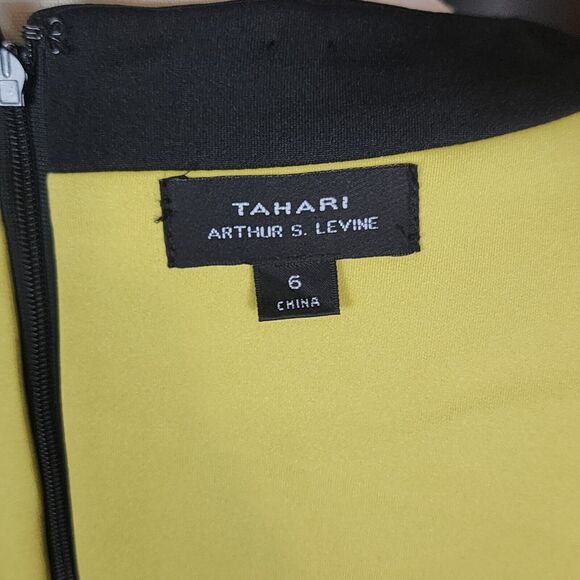 Tahari ASL Shift Dress Size 6 Black and White Geometric Pattern - Picture 6 of 7